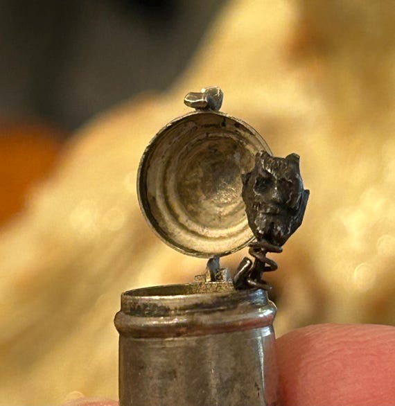 Miniature Devil in Beer Stein, from France
