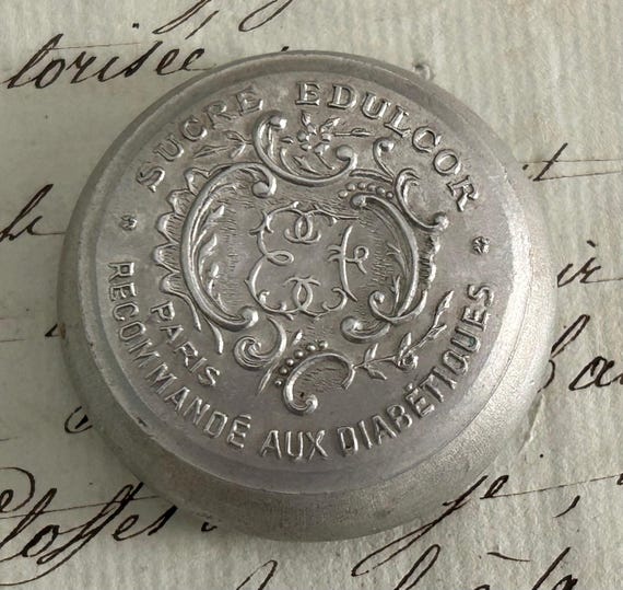 Laboratories Ferré's Sucre Edulcor of Paris, France; for Diabetics, Decorative Aluminum Tin