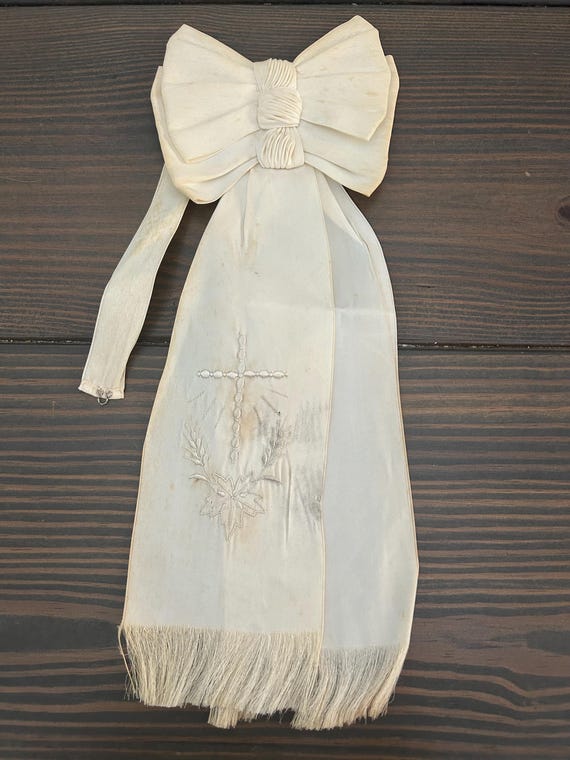 First Communion, Silk, Boy's Armband (Brassard), Circa Early 1900s, from France