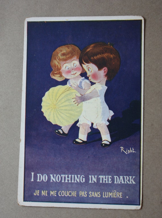 Je Ne Me Couche Pas Sans Lumiére/I Do Nothing in the Dark Postcard by Lapina of Paris, France