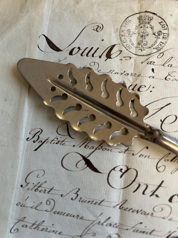 French, Wormwood Leaf Shaped Absinthe Spoon