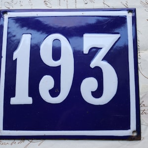 Vintage, Enamel House Numbers, from France
