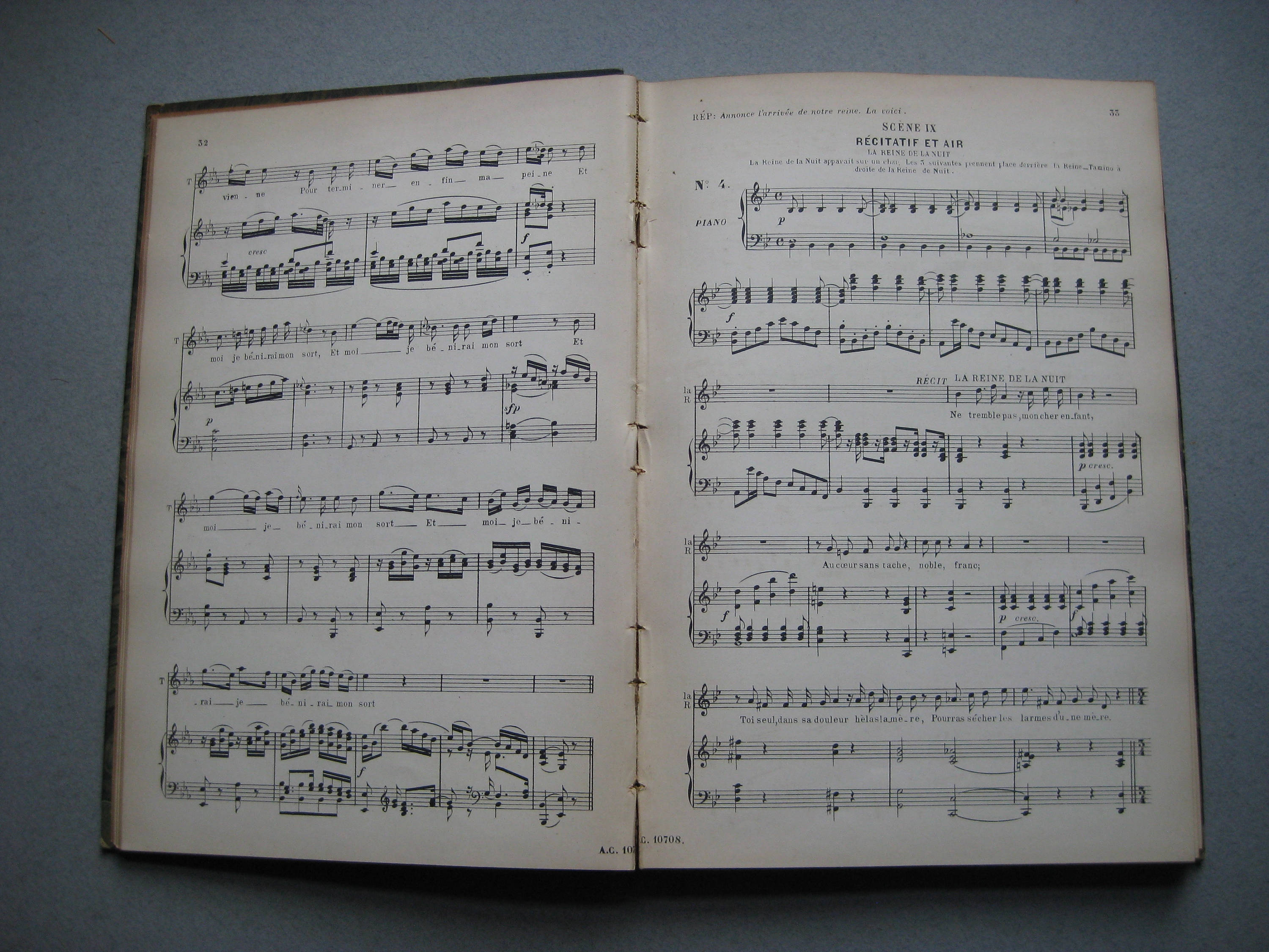 Mozart's La Flûte Enchantée (The Magic Flute) Libretto, for Voice and Piano, Translated by L.V