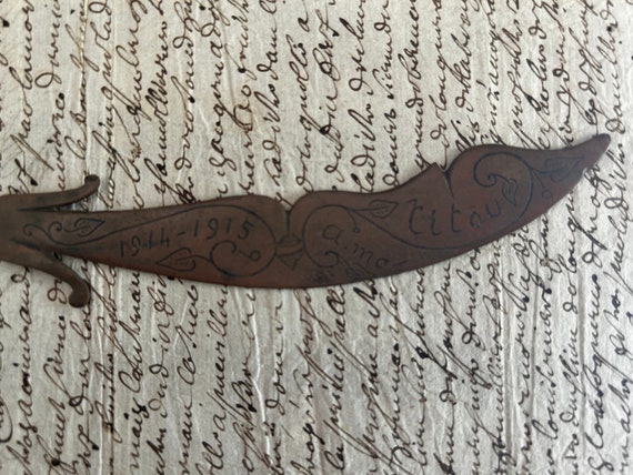 WWI, French, Trench Art Letter Opener