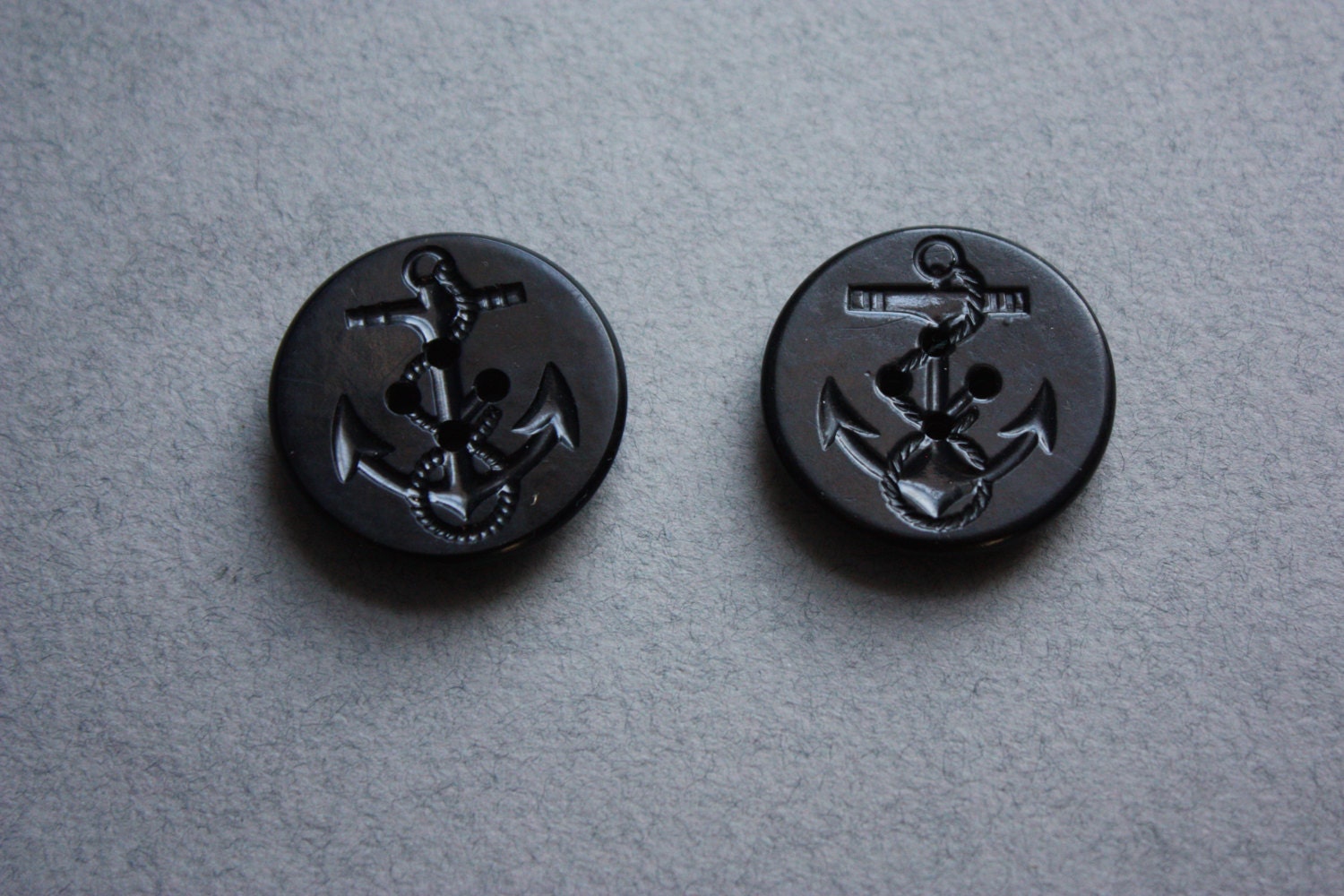 Nautical Black Bakelite Buttons