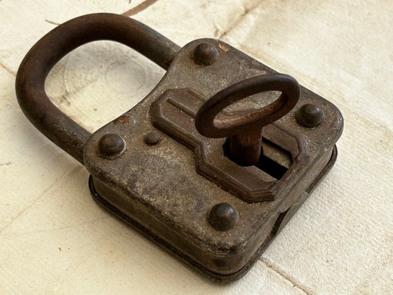 French, Vintage, "Furor" Brand, Working Padlock with Key