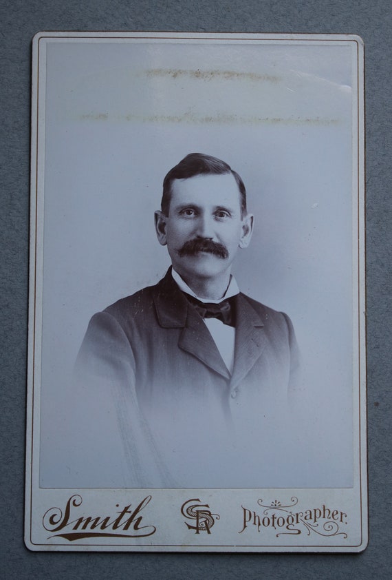 Cabinet Card of Man with Mustache