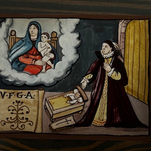 Antique, Italian Retablo/Ex Voto Painting