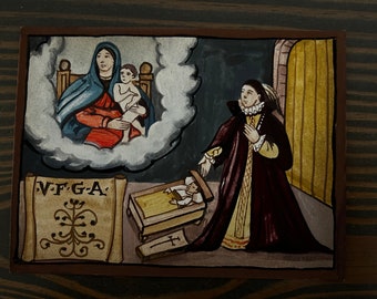 Antique, Italian Retablo/Ex Voto Painting