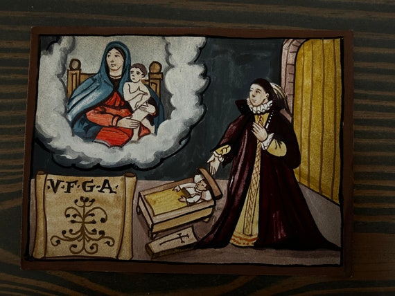 Antique, Italian Retablo/Ex Voto Painting