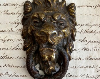 French Empire Style/Neoclassical Lion Door Knocker, Circa 1800s