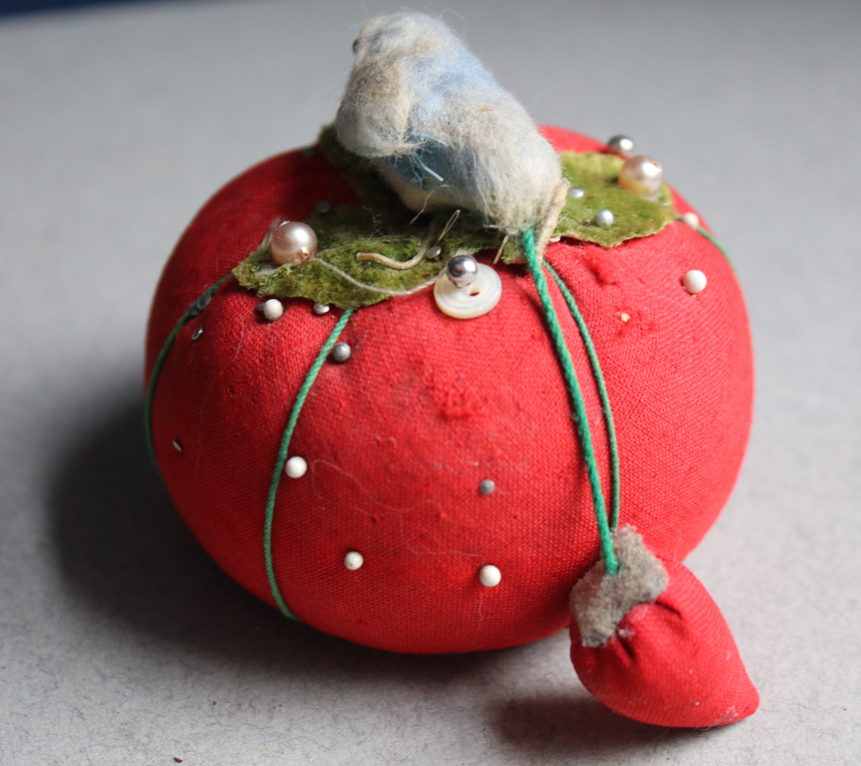 Tomato Pin Cushion With Strawberry Sharpener Textiles Direct