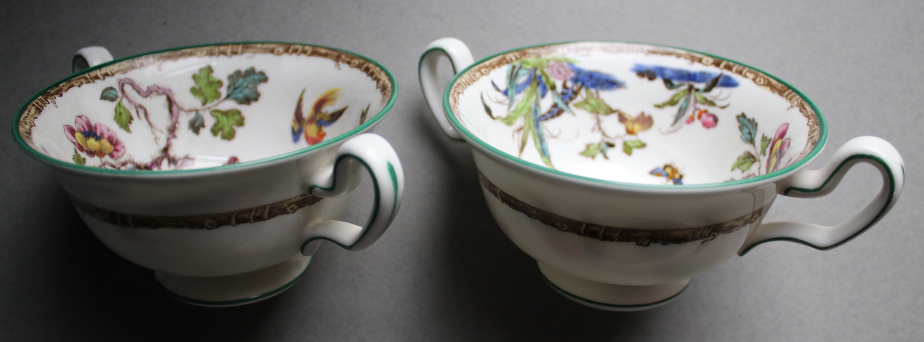 Wedgwood Bouillon Cups in Swallow Pattern
