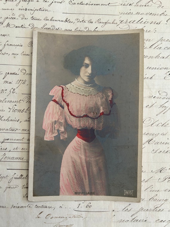 French, Rare, Antique Photo Postcard of Émélie Marie Bouchaud, Also Known As Mademoiselle Polaire