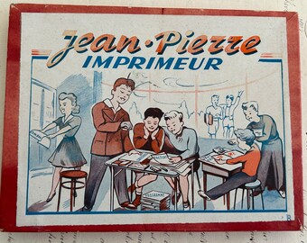 Vintage, French Printing Set, Jean-Pierre Imprimeur, Circa 1940s