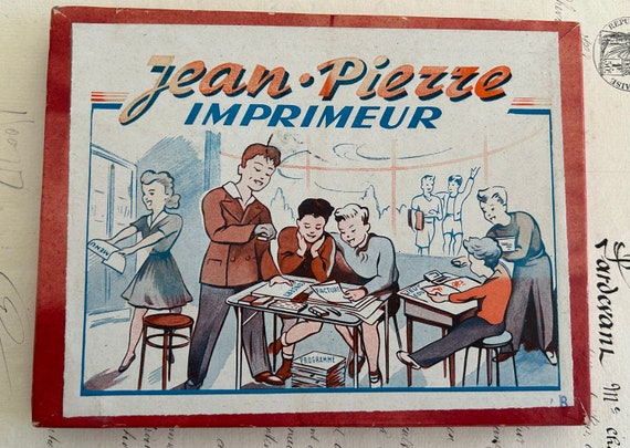 Vintage, French Printing Set, Jean-Pierre Imprimeur, Circa 1940s