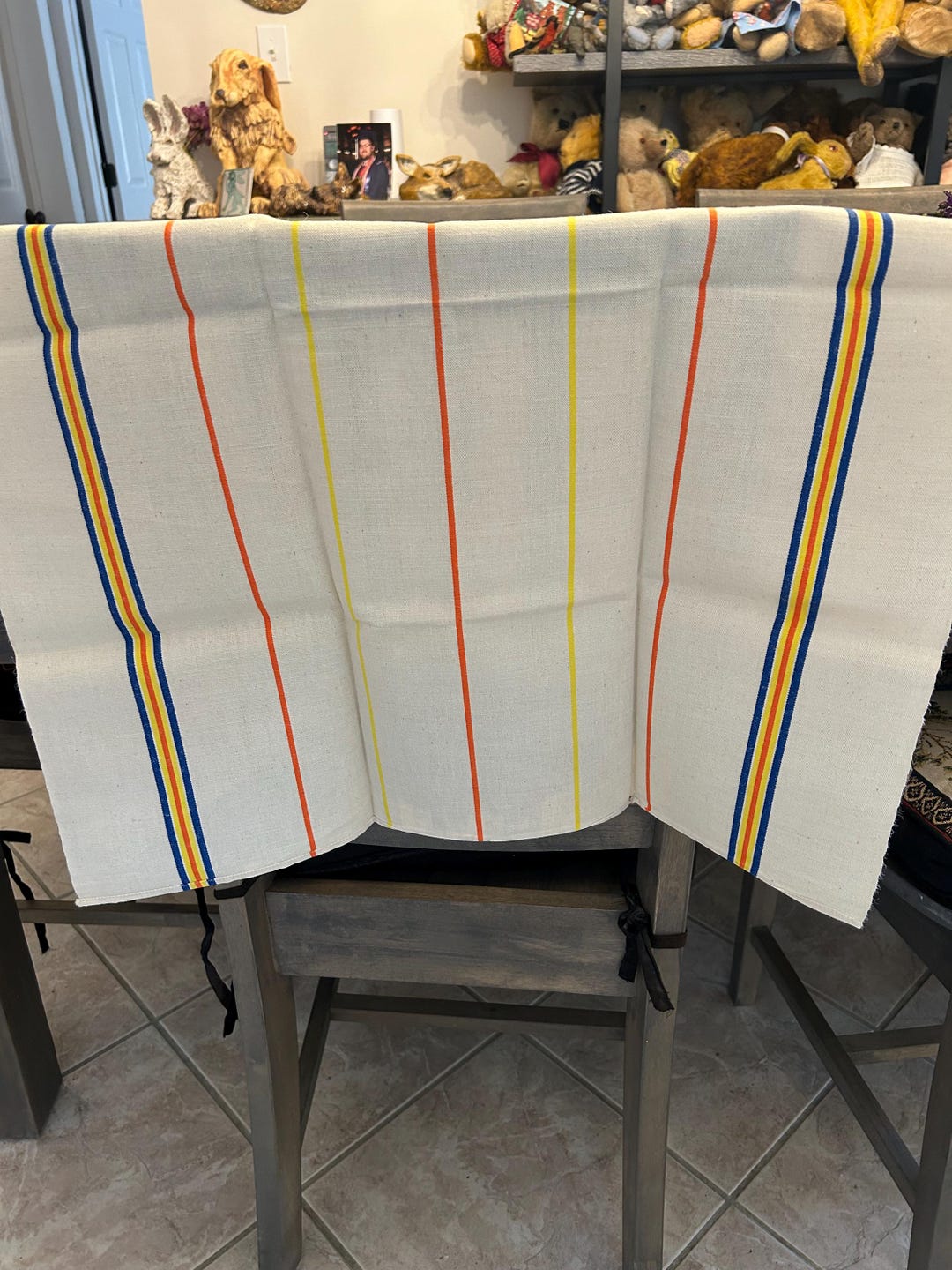 Toile Metis Fleur Bleue