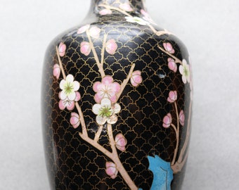 アンティーク七宝焼中国花瓶: 花鳥文様、19/20世紀 - Etsy 日本