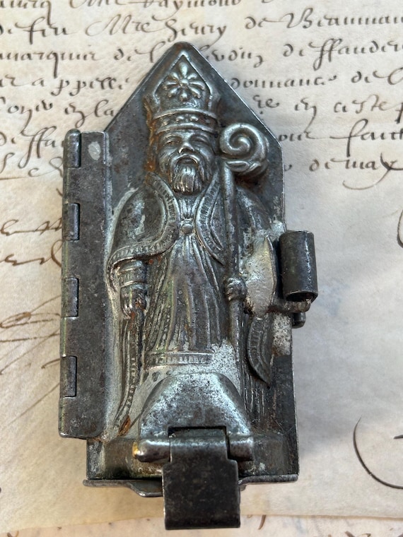 Antique Saint Nicholas/Father Christmas Ice Cream Mold by Letang Fils
