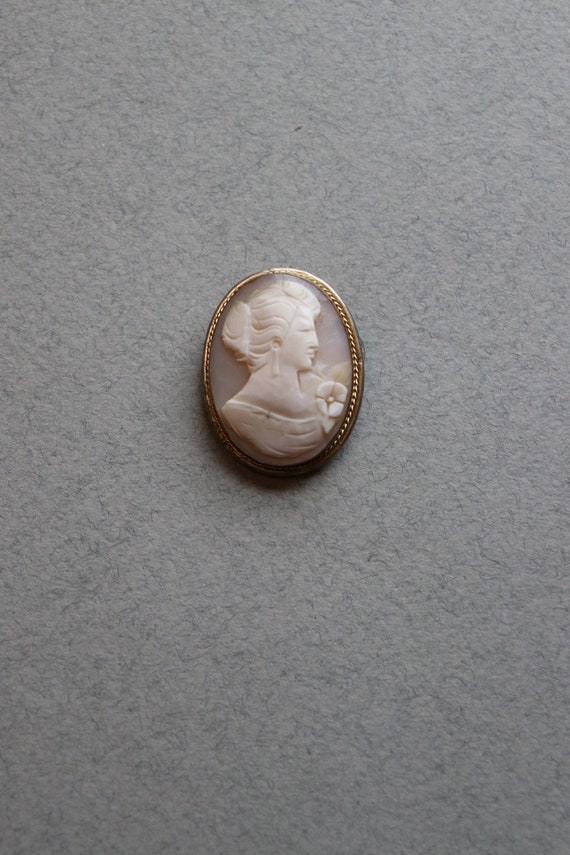 Vintage Cameo Brooch and Pendant of Asian Woman