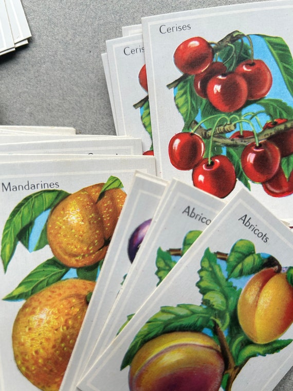 Volumetrix, Vintage, French, Fruit Picture Cards