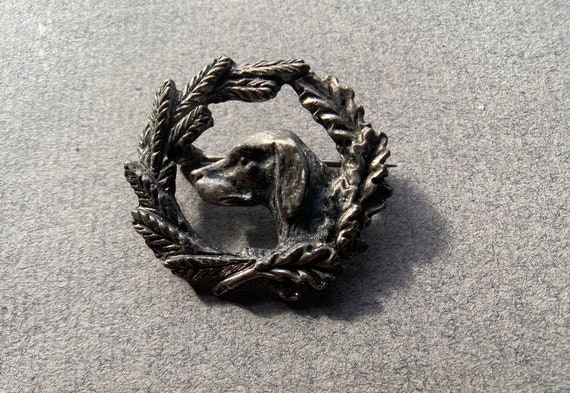 Antique, Hunting Dog Brooch, from France
