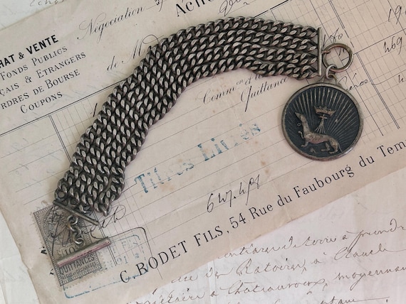 Anne de Bretagne (Brittany) Gourmette Link Bracelet with Coat of Arms