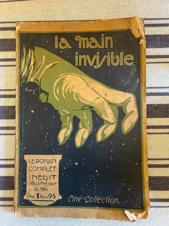 La Main Invisible Grand Roman Cinéma Inédit, Illustré Par Le Film, Novelization of 15 Episode Serial, Circa 1920