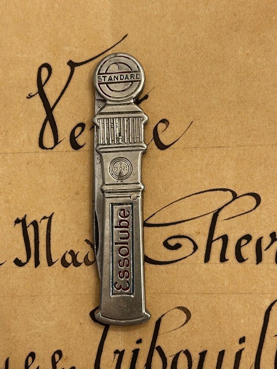 Rare Petroliana, Esso (Standard Oil Company) Pocket Knife, Made in Thiers, France, Circa 1920s