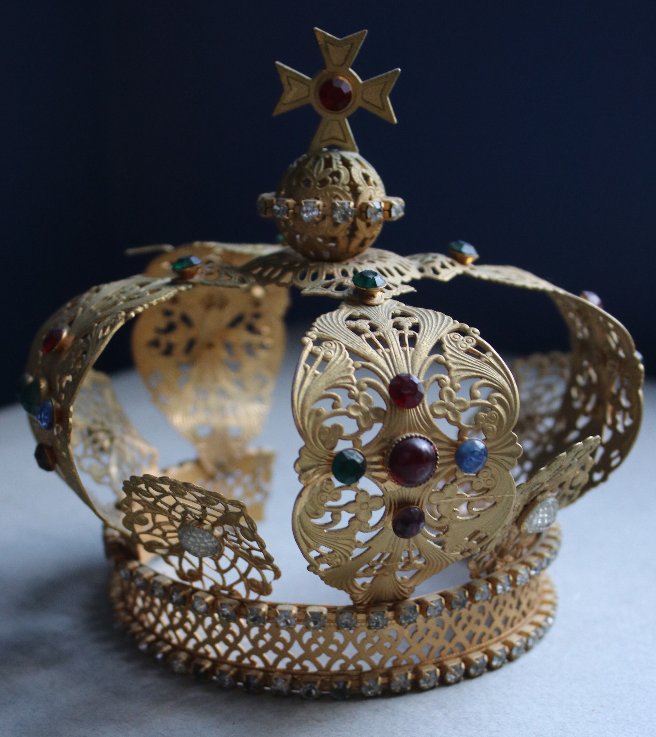 Reserved for L Infant of Prague Chalkware Statue with Crown and Vestments