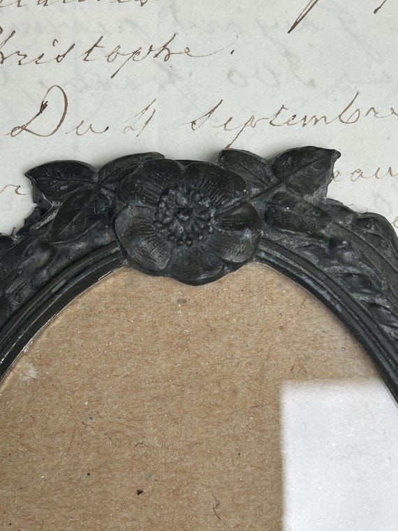 Antique French Frame with Floral Motif