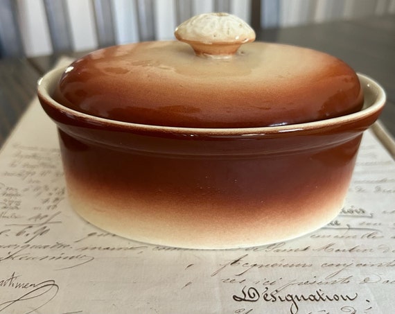 Digoin/Sarreguemines, Small, French Lidded Casserole Dish, Circa 1800s