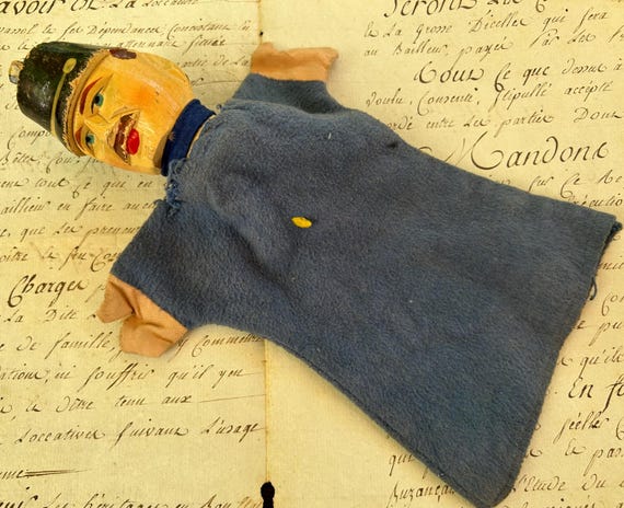 Constable Puppet (Punch and Judy) with Wooden Head