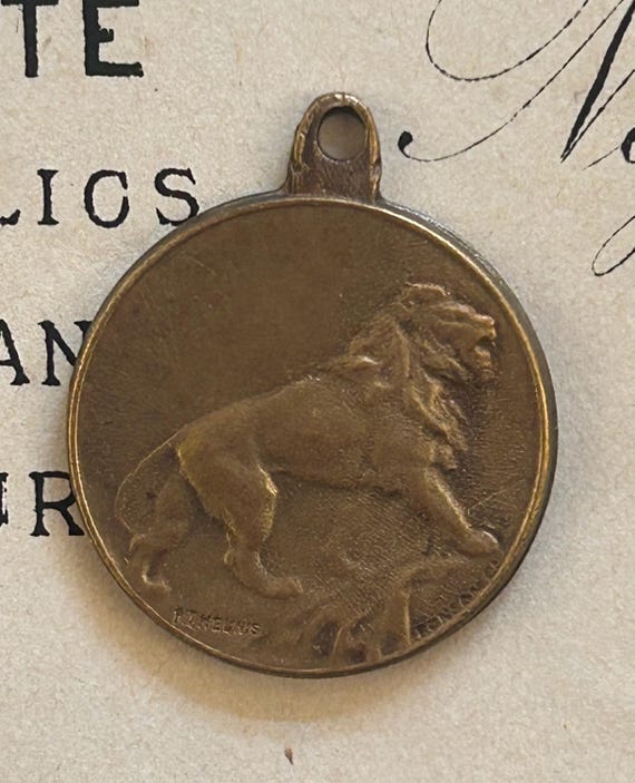 WWI Belgian Medal of Lion,  Tribute to Disabled Soldiers