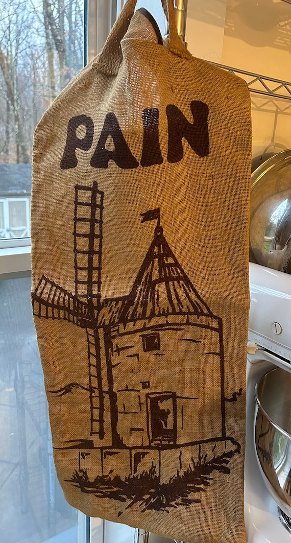 Burlap Bread (Pain) Bag, from France