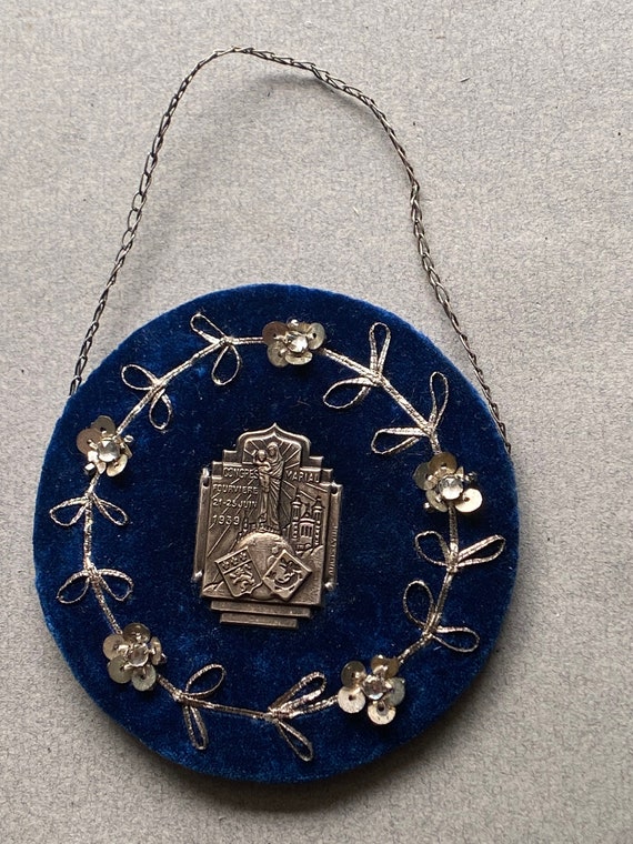 Handmade, Agnus Dei, Ex Voto and Medal from the Marian Congress of 1939 in Fouvière