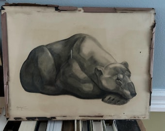 George Lucien Guyot Lithograph of Bear, Circa 1930s