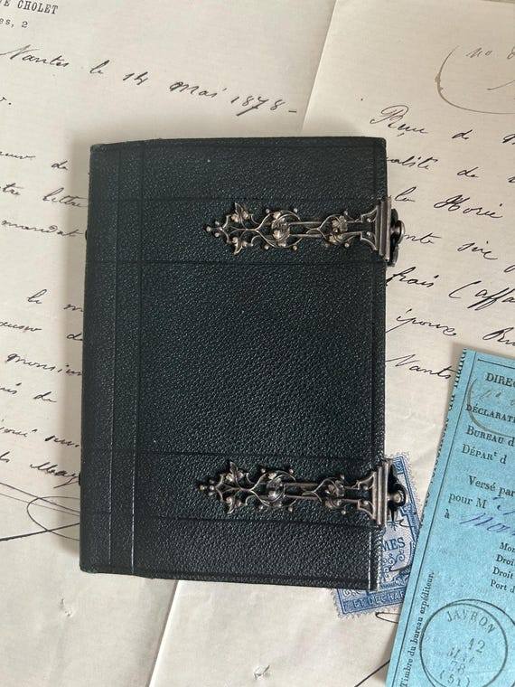 Art Nouveau Leather and Metalwork Carnet de Bal/Aide-Memoire, from France
