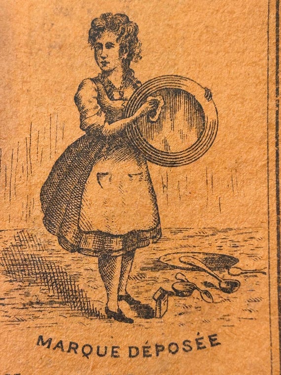 Antique (Circa 1910s) French, Tripoli Rose Merveilleux Cleansing Powder