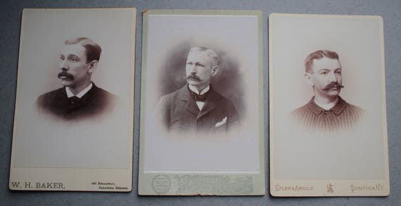 Cabinet Cards of Mustachioed Men