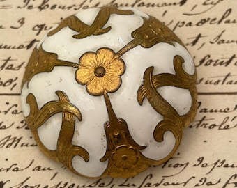 Antique, Enamel and Metal Brooch, from France