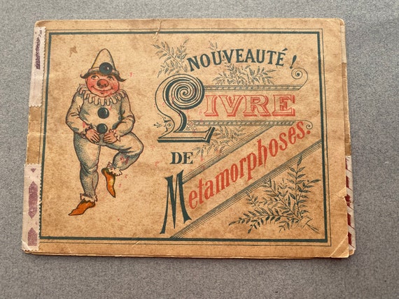 Antique, Nouveauté! Livre de Metamorphoses, French, Harlequinade/Turn up/Slice Book