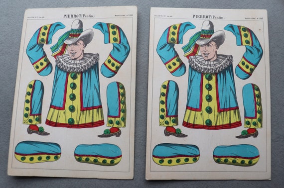 Pierrot Postcard by Pellerin of Épinal, France, Two Available