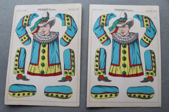 Pierrot Postcard by Pellerin of Épinal, France, Two Available