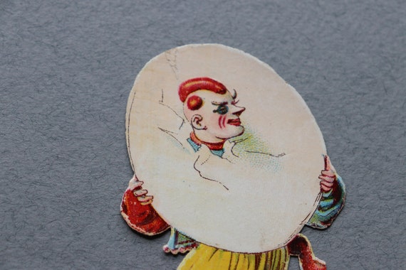 Antique, French Chromolithograph of Clown/Circus Performer