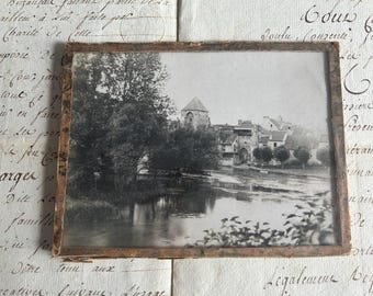 French Photo Behind Glass, Possibly Moret-sur-Loing