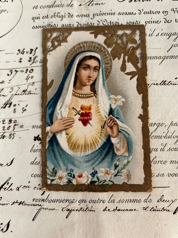 French, First Communion Holy Card, Circa Early 1900s