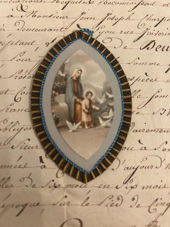 Belgian Agnus Dei Scapular with Wax Relic
