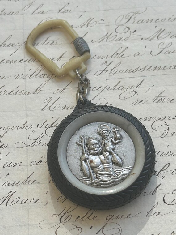 Saint Christopher Medal Keychains, from France