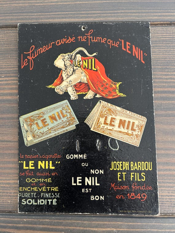 Le Nil Cigarette Papers Advertising Placard